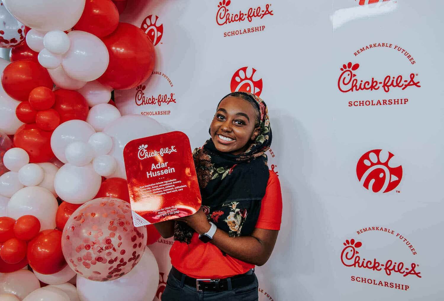 Adar Hussein is $25,000 scholarship recipient