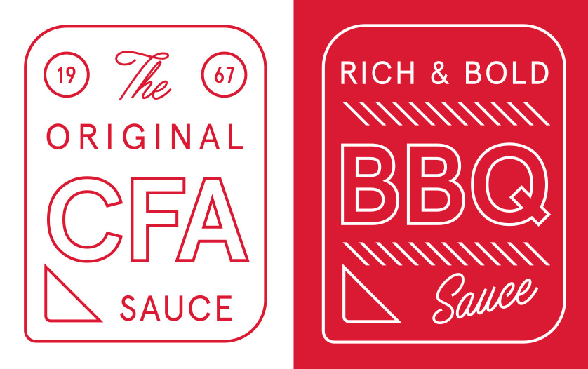  Barbeque Sauce and Chick-fil-A® Sauce label graphics