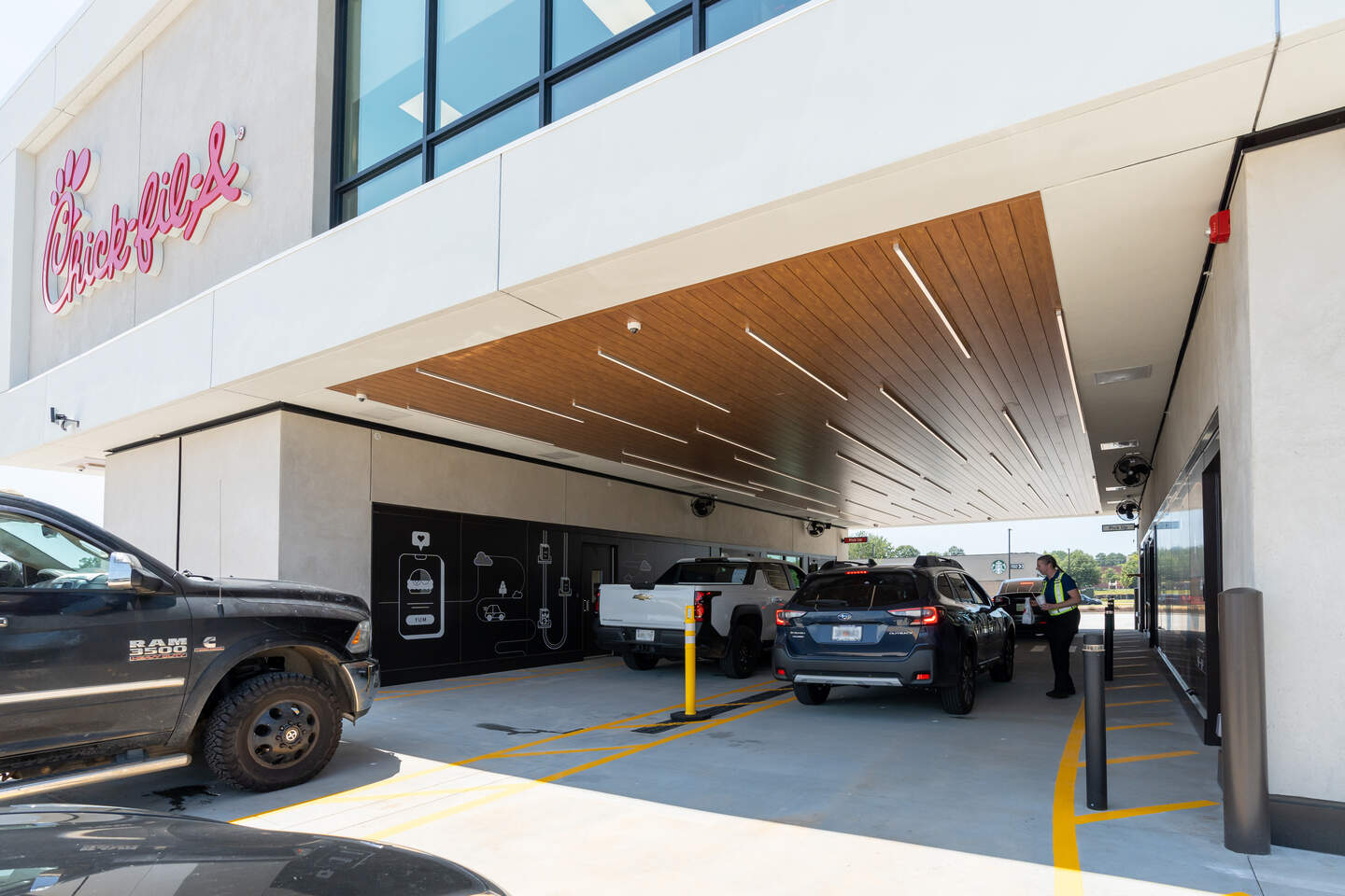 A picture of the new elevated drive-thru concept at Chick-fil-A Jodeco Road in McDonough, Georgia.