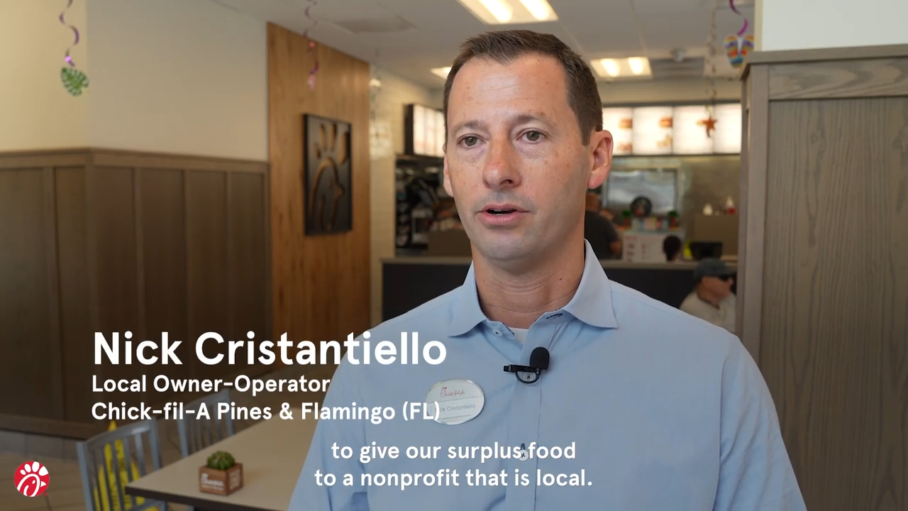 Chick-fil-A Pines and Flamingo Owner-Operator Nick Cristantiello.