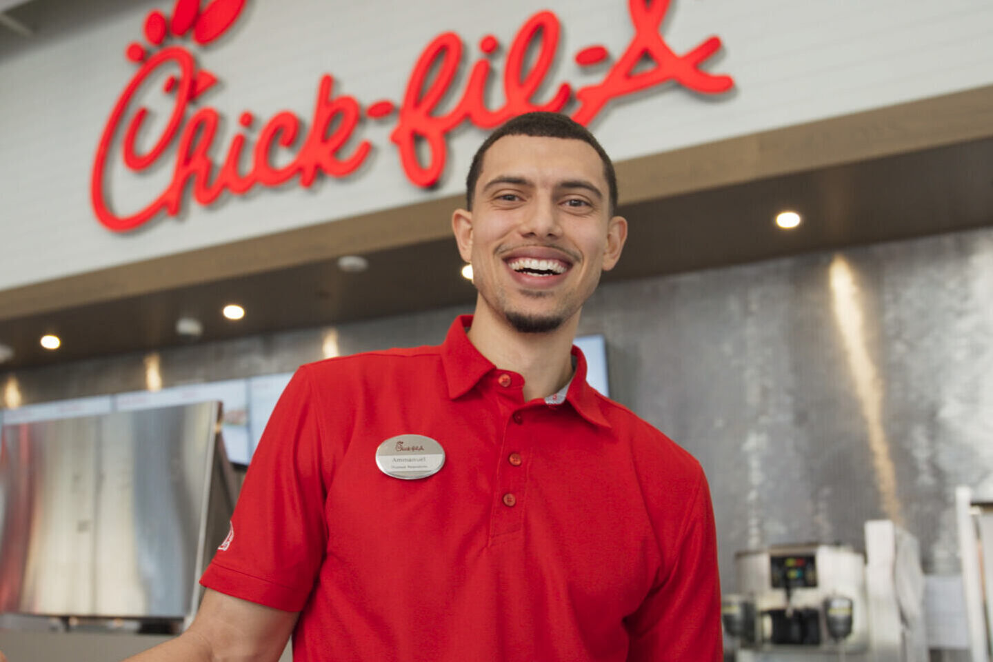 A photo of Ammanuel, Canada’s first restaurant Team Member to be recognized as a Chick-fil-A True Inspiration Scholar.