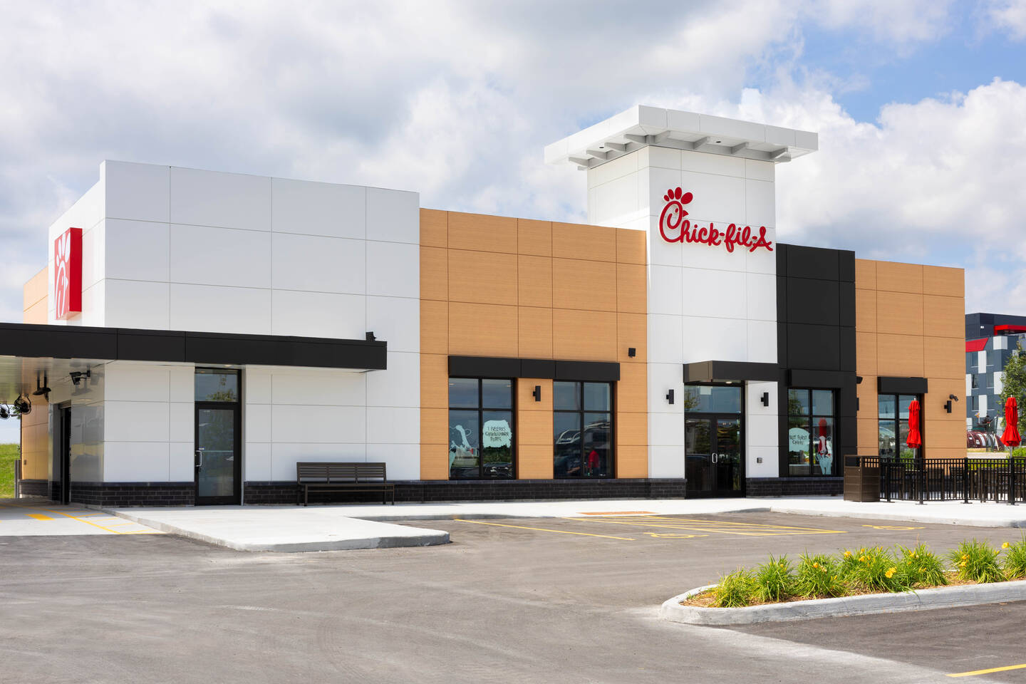 A Chick-fil-A restaurant in Ottawa, Ontario, Canada.