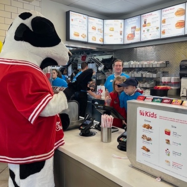 Brooks behind the counter as the Operator for the day.