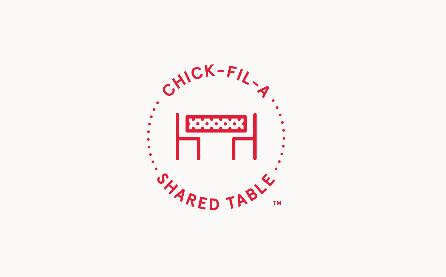 The Chick-fil-A Shared Table logo in red on a white background. 