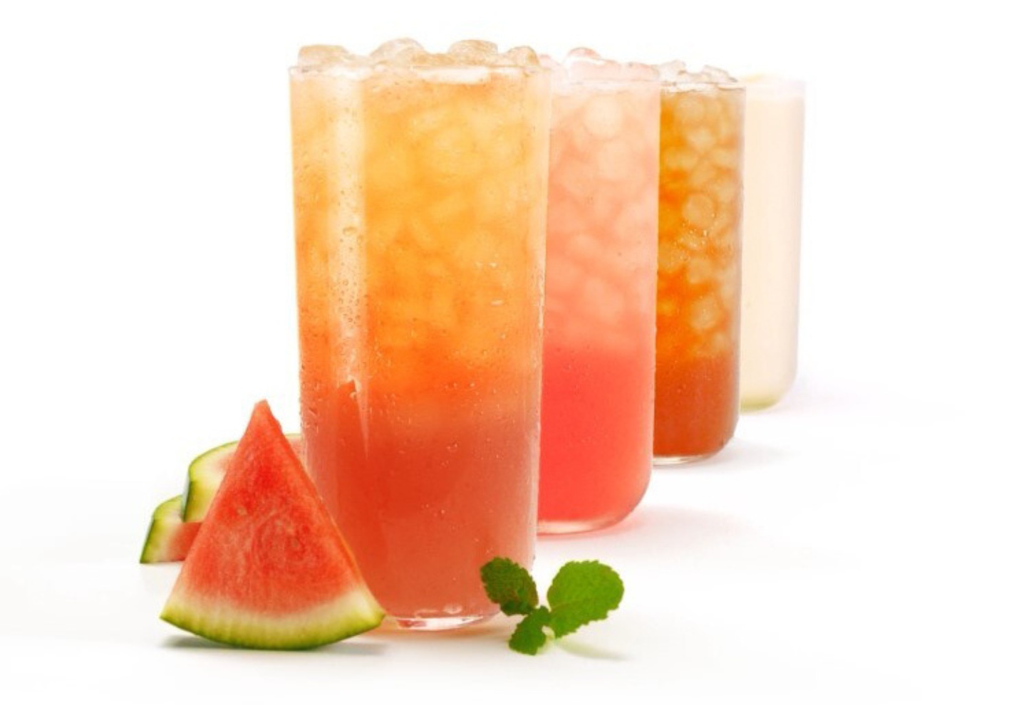 Row of Watermelon Mint Beverages