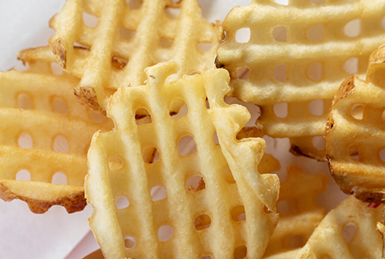 Close up photo of Chick-fil-A Waffle Potato Fries