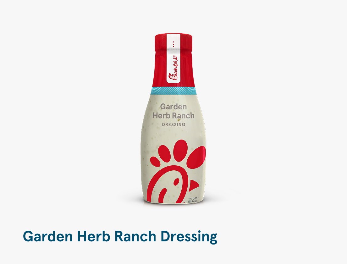 A bottle of Garden Herb Ranch Dressing 