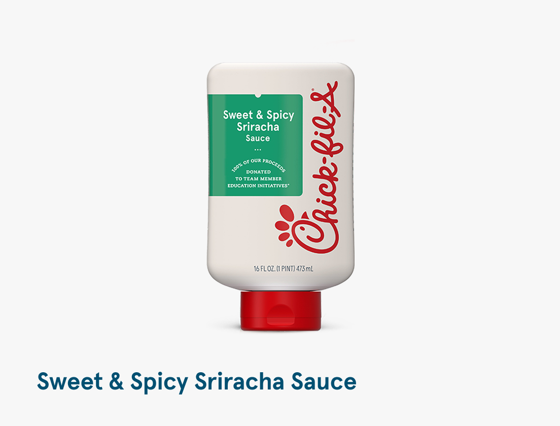 A bottle of Sweet & Spicy Sriracha Sauce 
