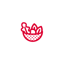 Salad Bowl in a Circle Icon