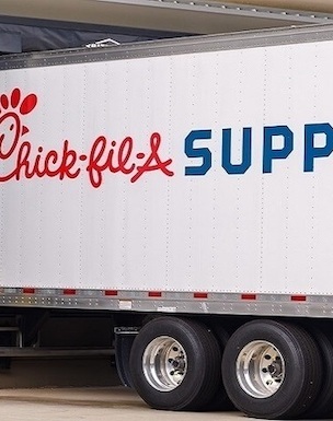 Chick-fil-A Supply truck parked at headquarters