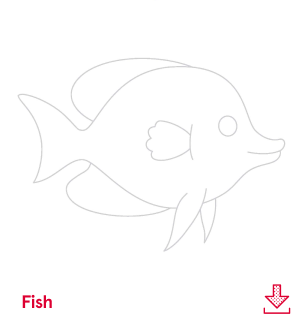 Fish outline drawing