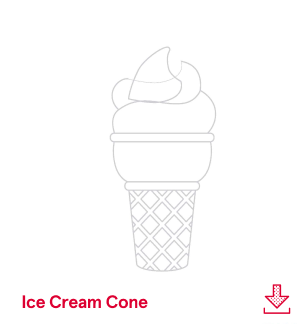 Ice cream outline drawing