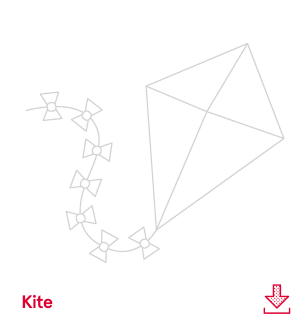 Kite outline drawing