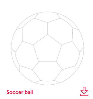 Soccer ball outline drawing