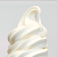Closeup of Icedream® dessert on a gray background
