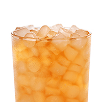 Close up photo of Iced Tea on a white background
