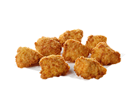 8-count Chick-fil-A® Nuggets on a white paper napkin  