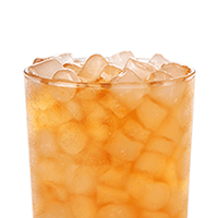Detalle de Iced Tea en fondo blanco