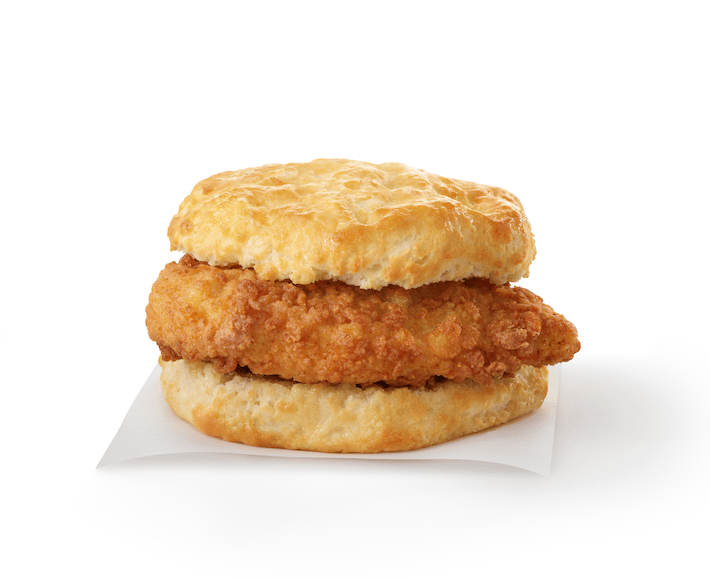 Chick-fil-A® Chicken Biscuit on a white napkin
