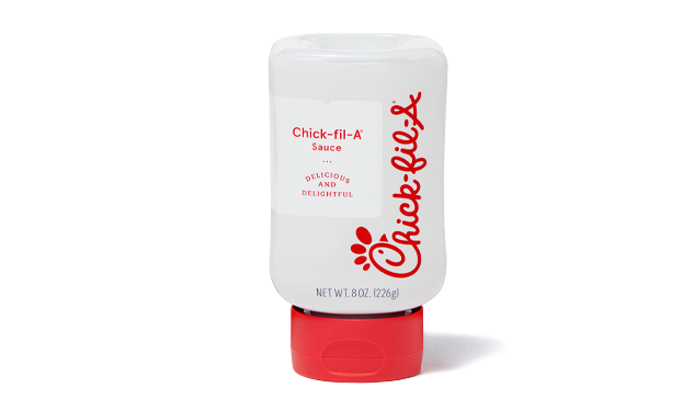 8oz bottle of Chick-fil-A® Sauce on a white background