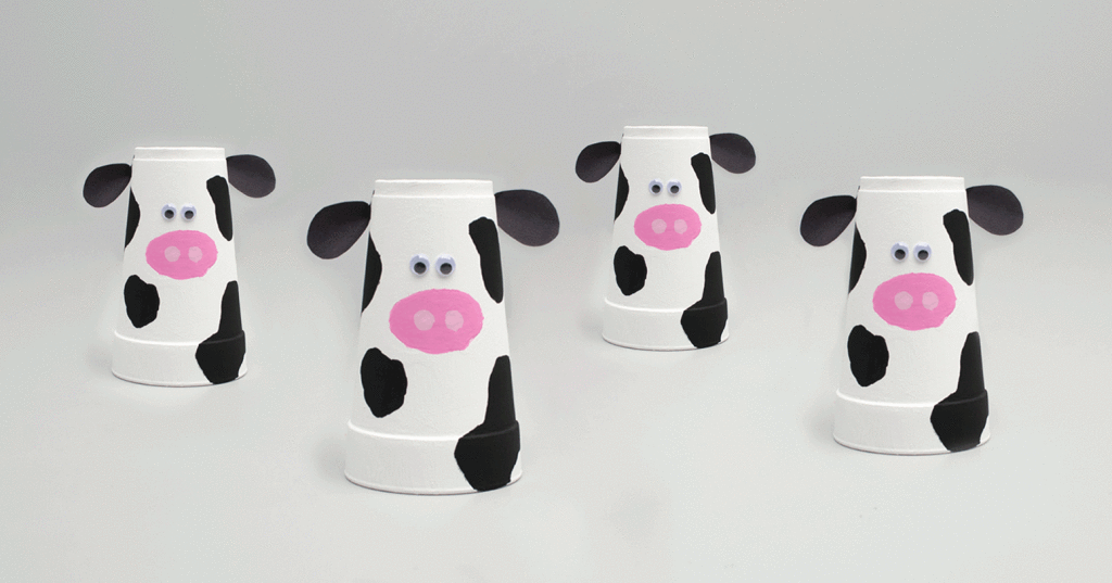 Cups that go moo step by step