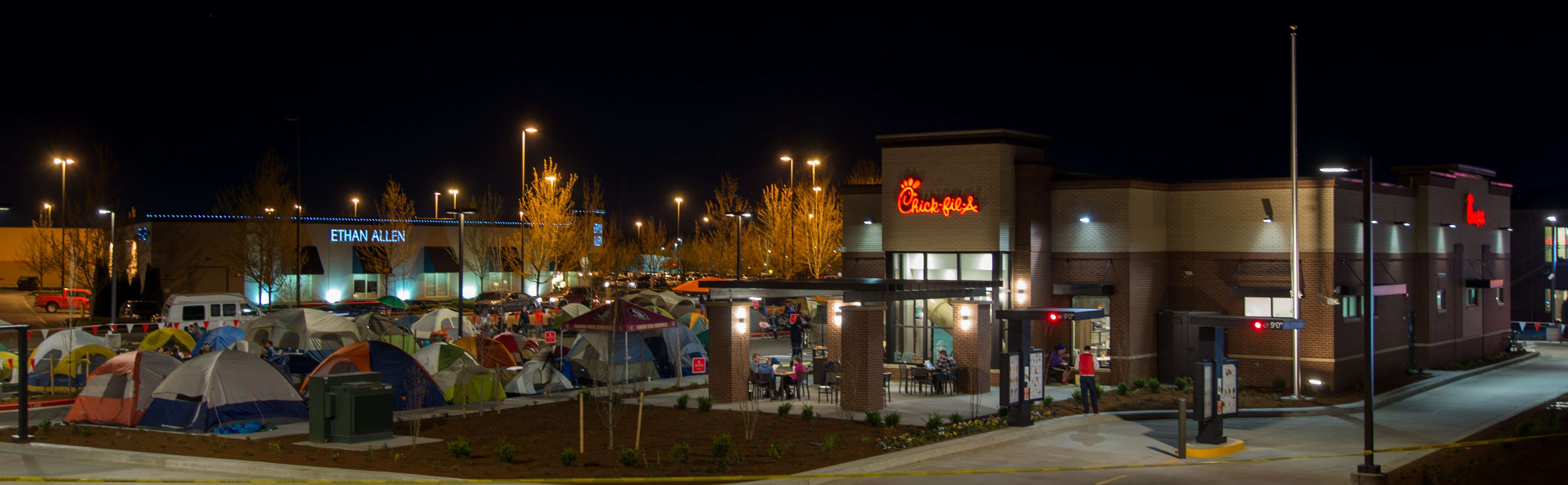 Exterior shot of the Tanasbourne Chick-fil-A in Hillsboro, Oregon