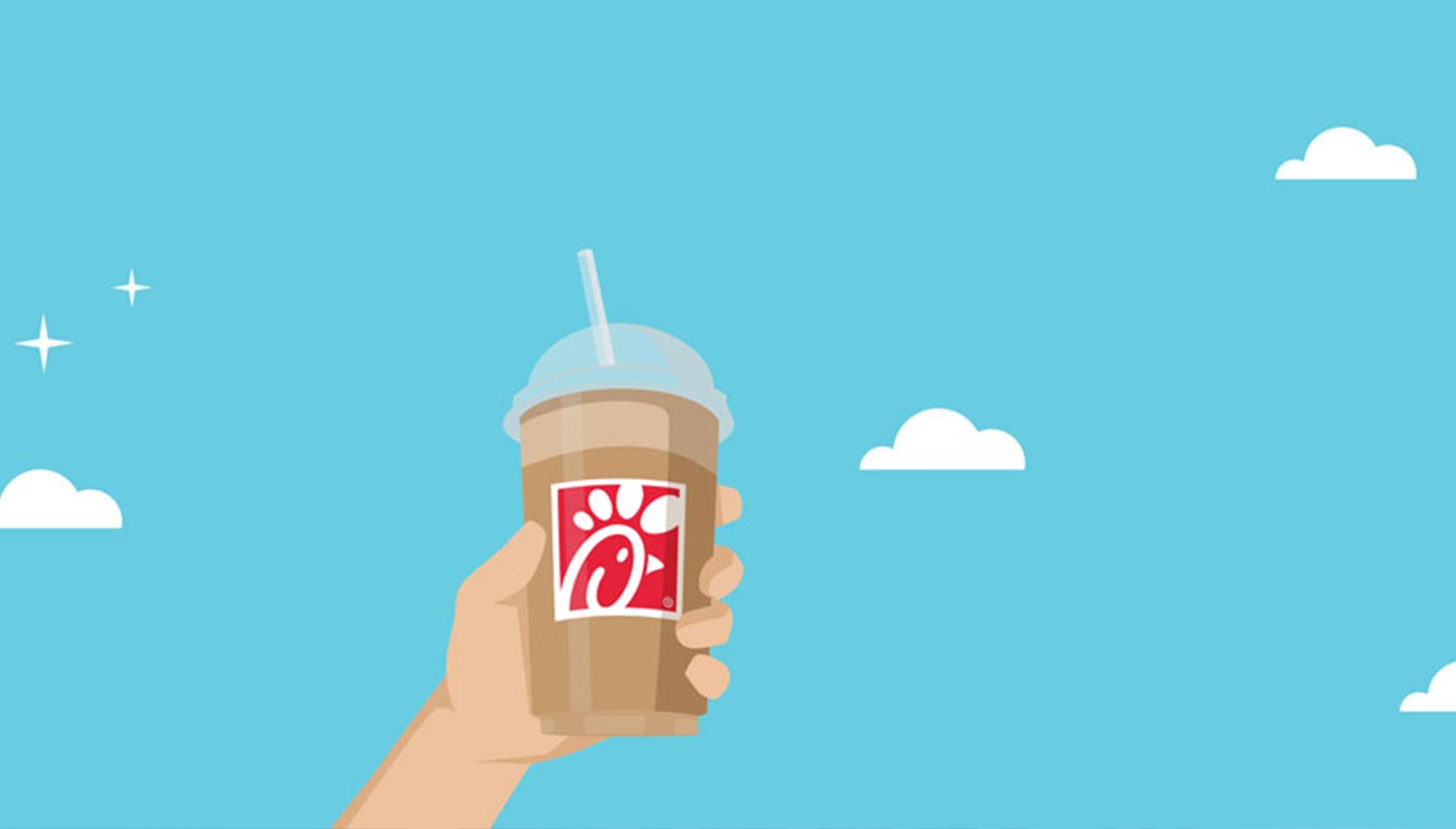 Frosted coffee graphic