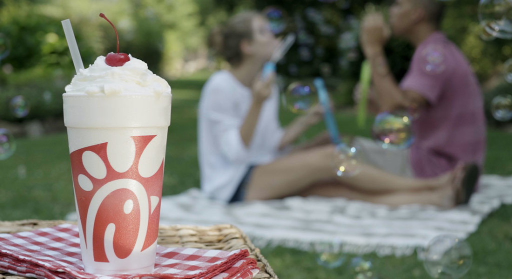 Peach milkshake