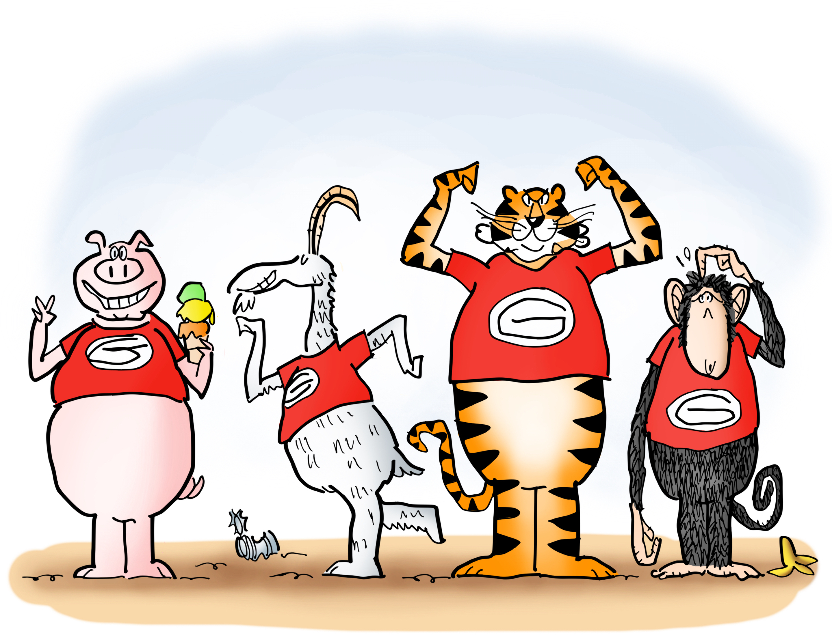 Georgia game mascot graphic