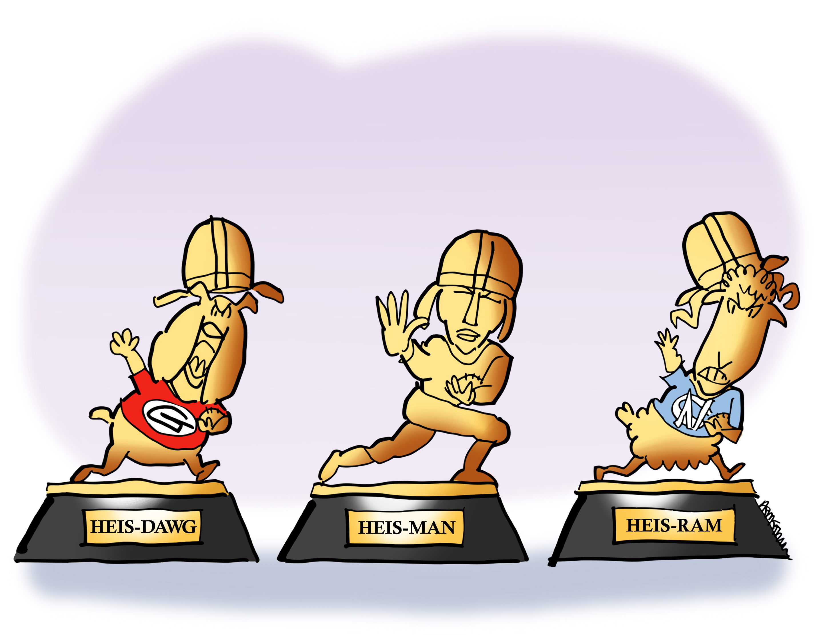 Heisman trophy graphic