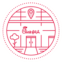 CFA Illustration Restaurant in Red and White